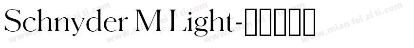 Schnyder M Light字体转换